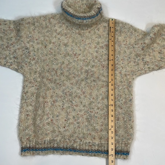 Nethy Products Sweater Made In Scotland Hand Framed Chunky Oversized Mohair Wool - Picture 8 of 9